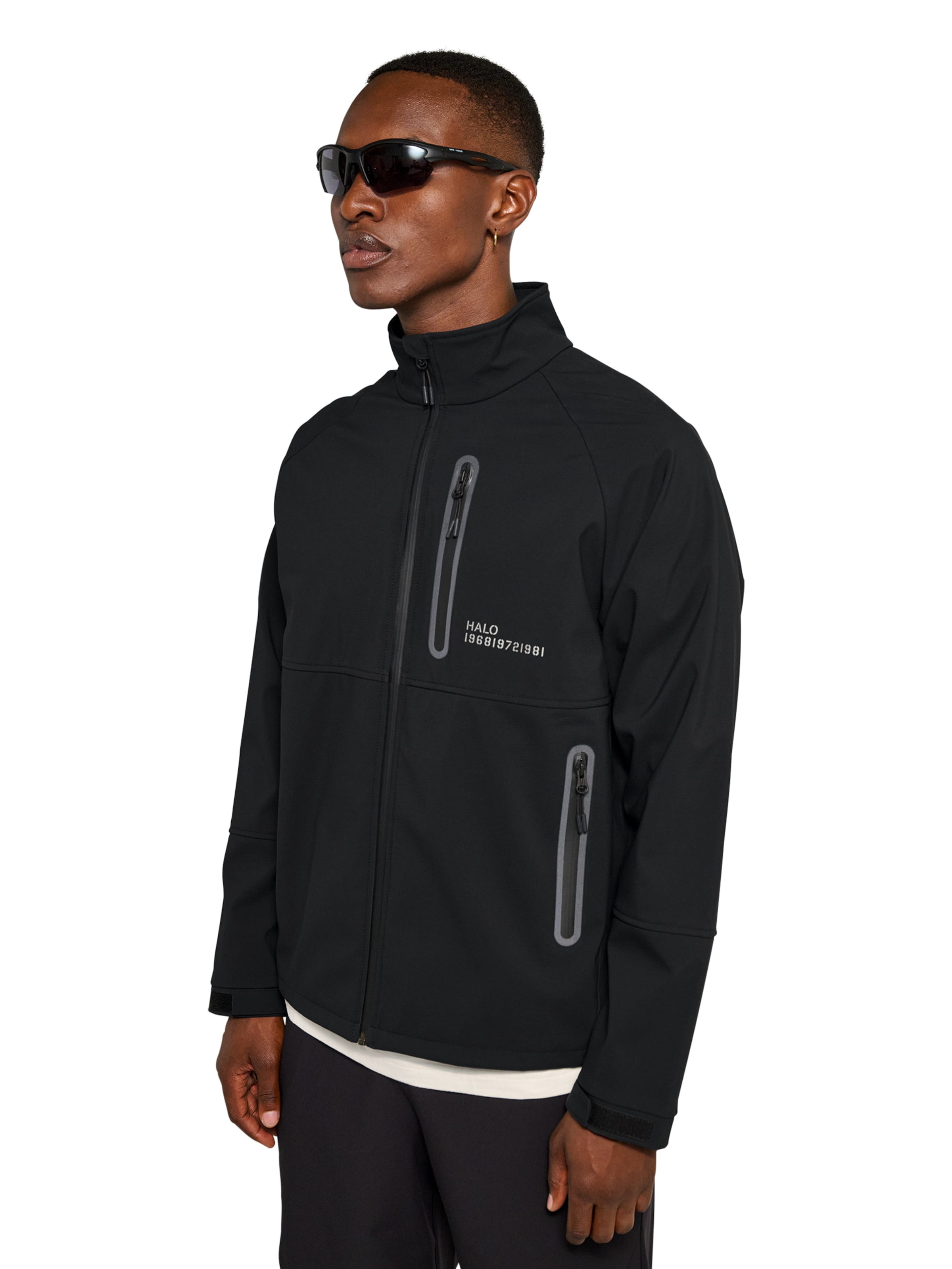 HALO Weatherproof jacket in Black: front