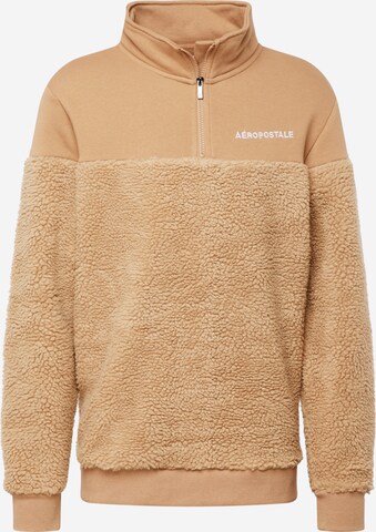 Sweat-shirt AÉROPOSTALE en beige : devant