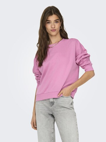 Sweat-shirt ONLY en rose : devant