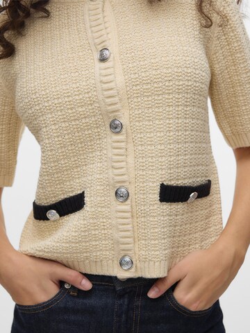 VERO MODA Gebreid vest 'VMHarper' in Beige