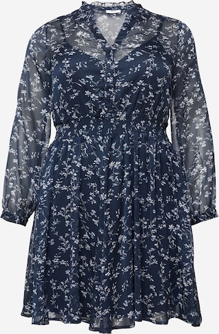 ABOUT YOU Curvy Shirt Dress 'Linda' in Blue: front