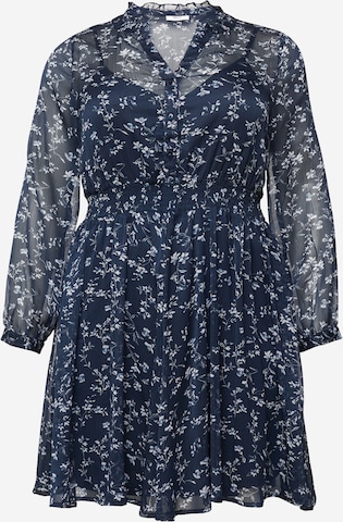 Robe-chemise 'Linda' ABOUT YOU Curvy en bleu : devant