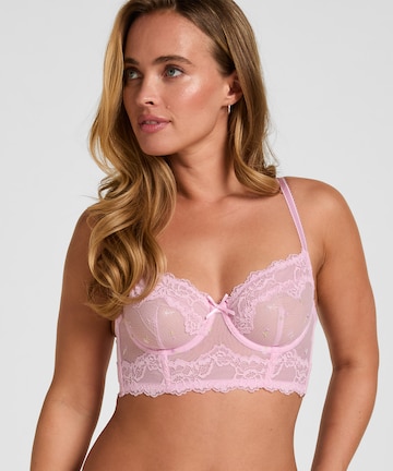 Hunkemöller Balconette BH 'Camellia' in Roze: voorkant