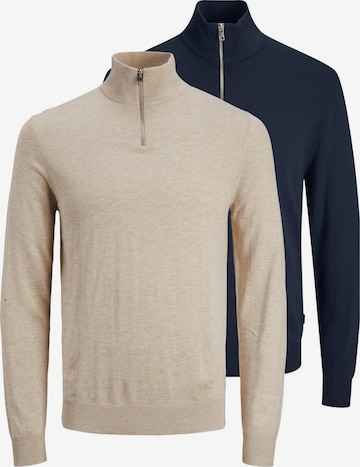 JACK & JONES Pullover 'Emil Knit' in Blau: Vorderseite
