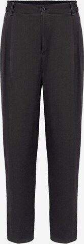 DandaloWide Leg/ Široke nogavice Hlače s naborima - crna boja: prednji dio