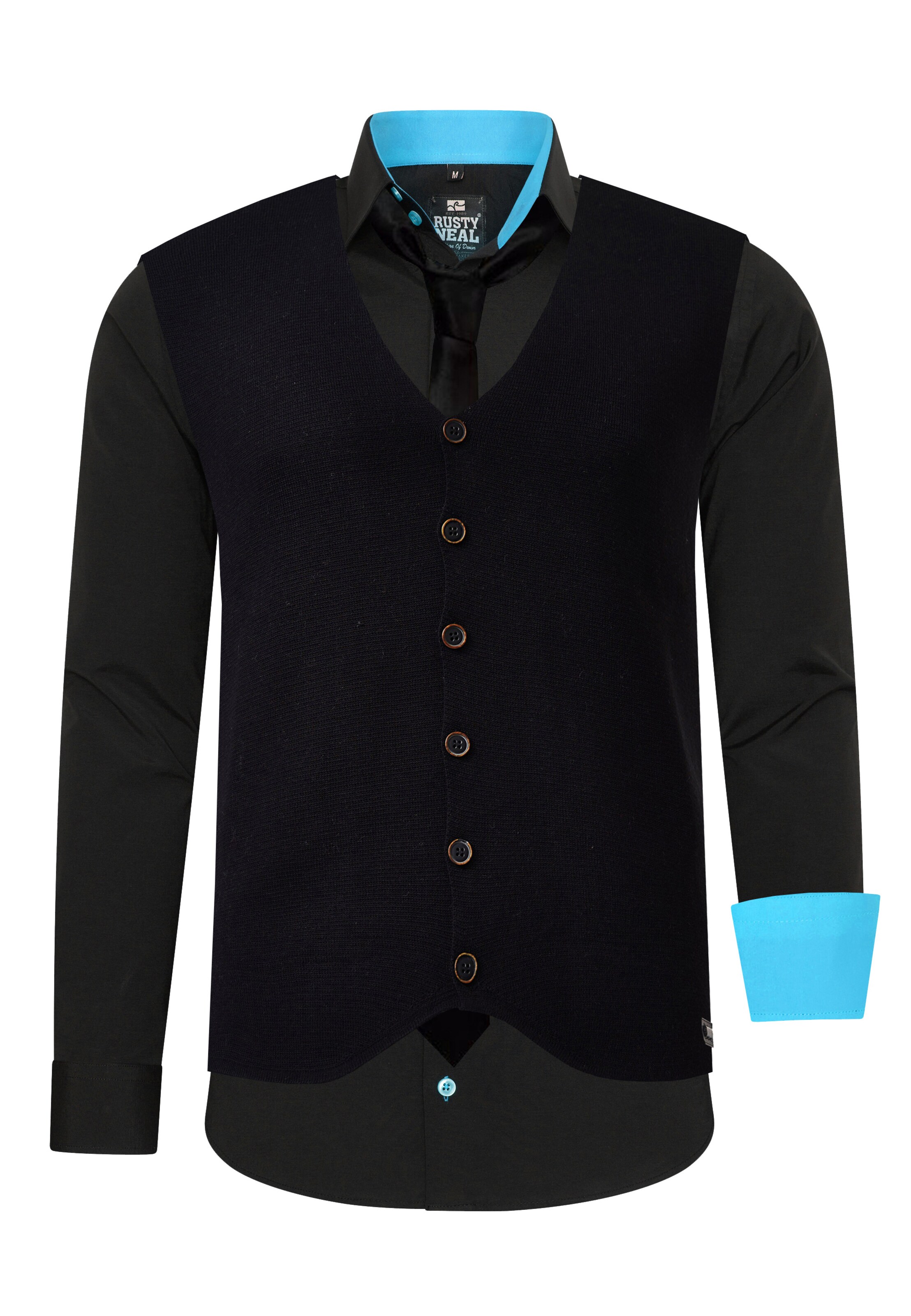 Rusty Neal Button Up Shirt in Blue / Black, Item view