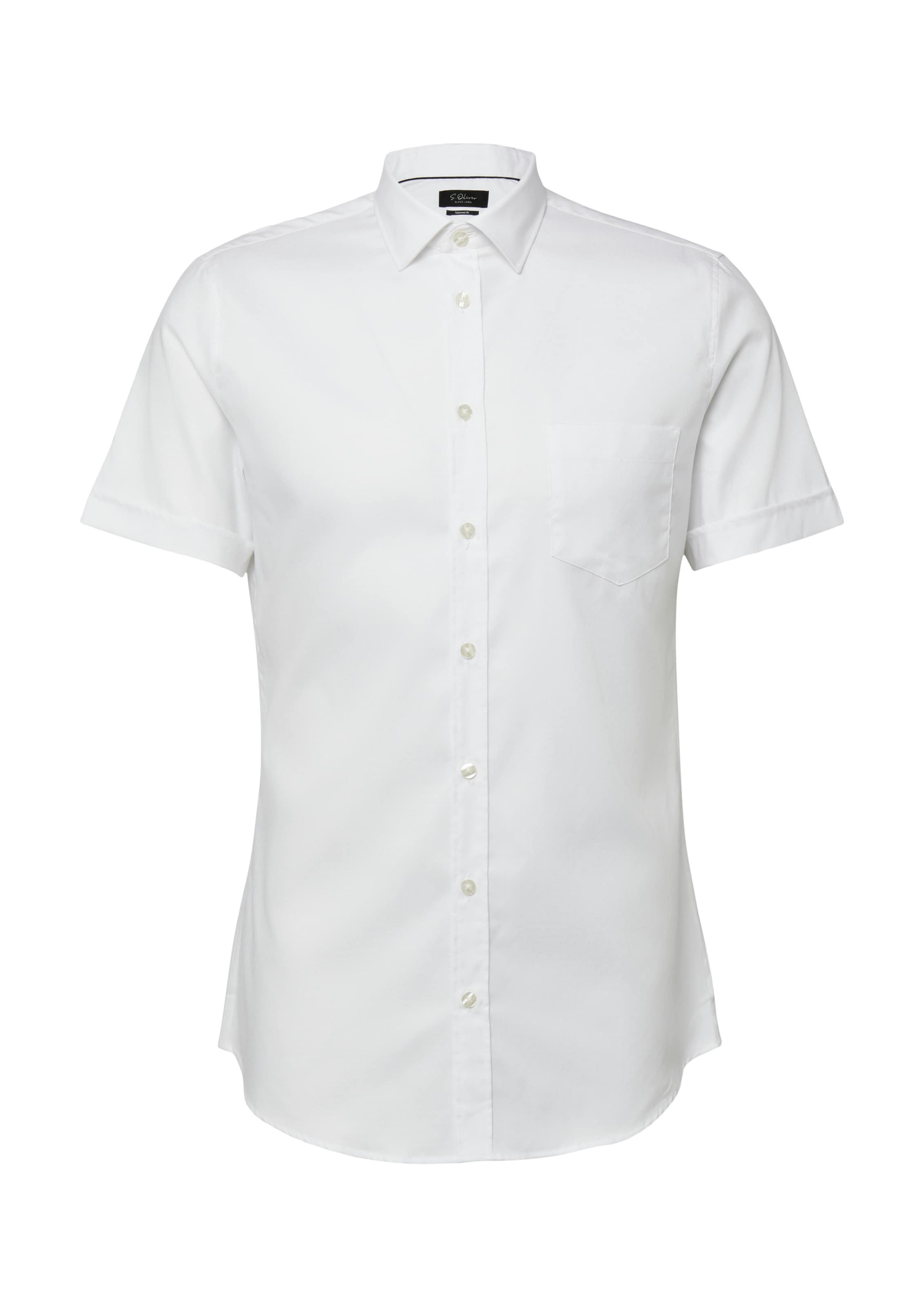 s.Oliver BLACK LABEL Overhemd in Wit: voorkant