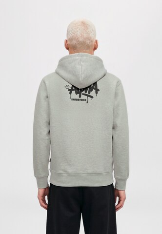 Felpa 'Signature' di ALPHA INDUSTRIES in grigio: frontale