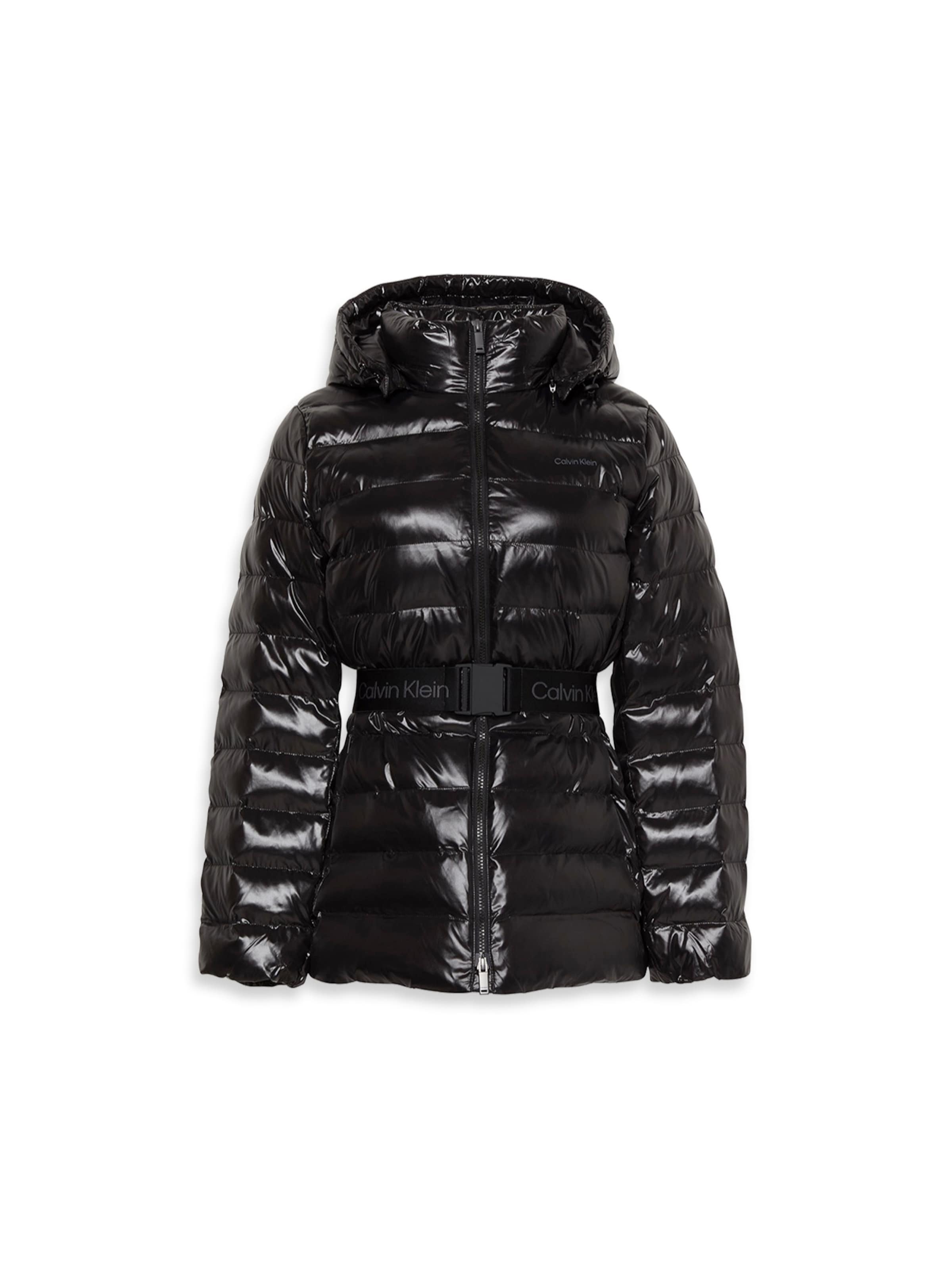 Geacă de iarnă de la Calvin Klein pe negru: față