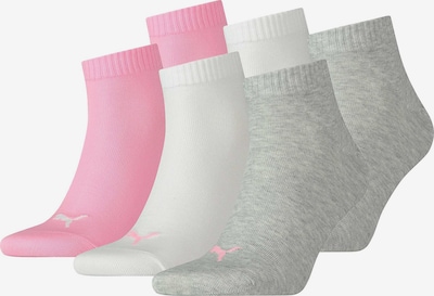 PUMA Socken in basaltgrau / pink / weiß, Produktansicht