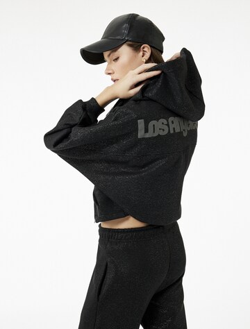 Koton Zip-Up Hoodie in Black