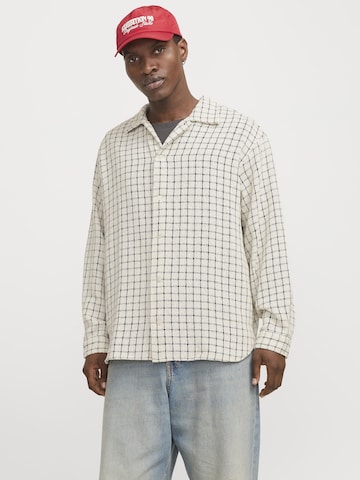JACK & JONES Regular fit Button Up Shirt in White: front