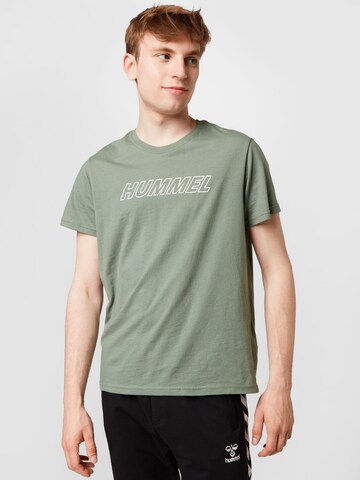 T-Shirt fonctionnel Hummel en vert : devant