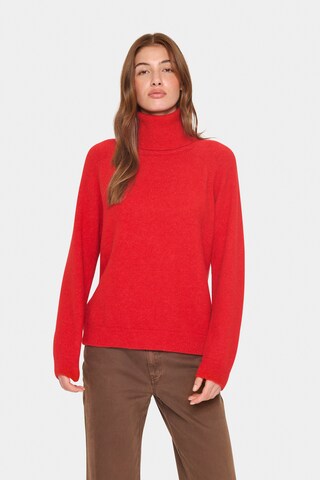 SAINT TROPEZ Pullover 'Garbie' i rød: forside