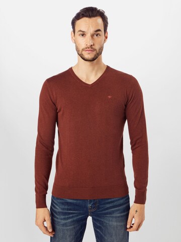 TOM TAILOR Regular fit Tröja i brun: framsida