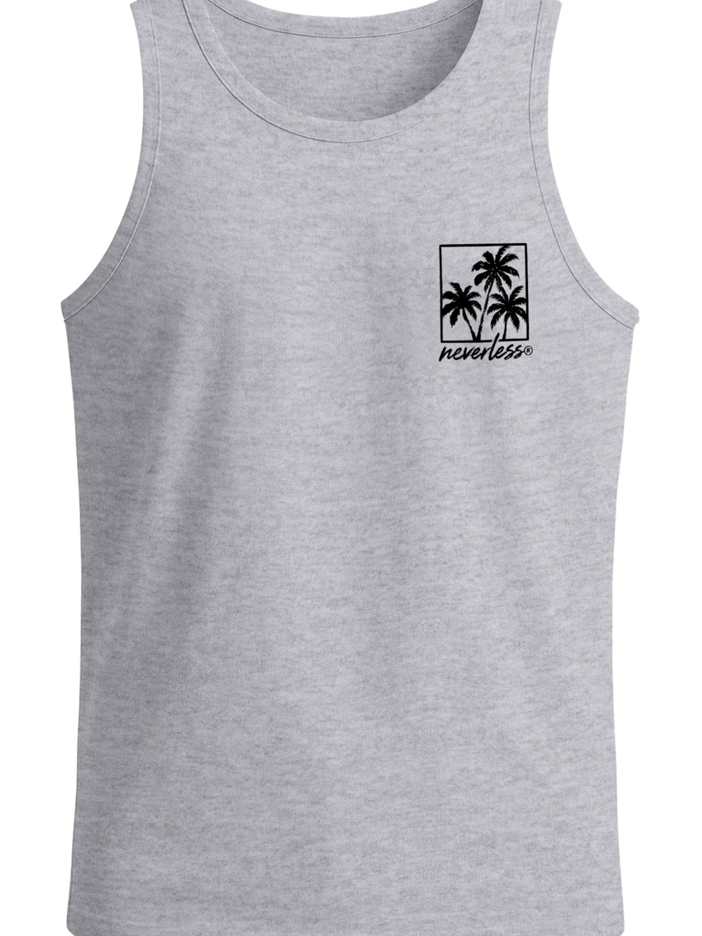 Neverless Shirt 'Logo Palmen'‌‌‌‌‌‌ in Grau