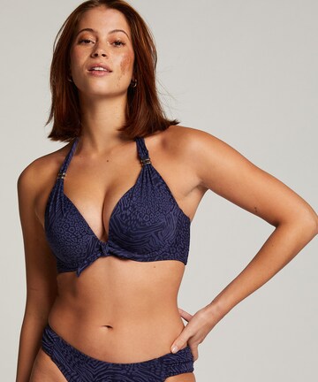 Hunkemöller Push-up Bikinitop 'Kai' in Blau: predná strana