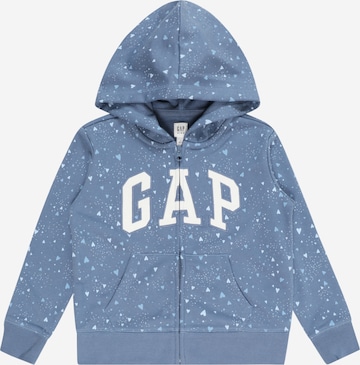 GAP - Sudadera con cremallera en azul: frente