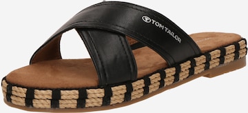 Saboți de la TOM TAILOR pe negru: față