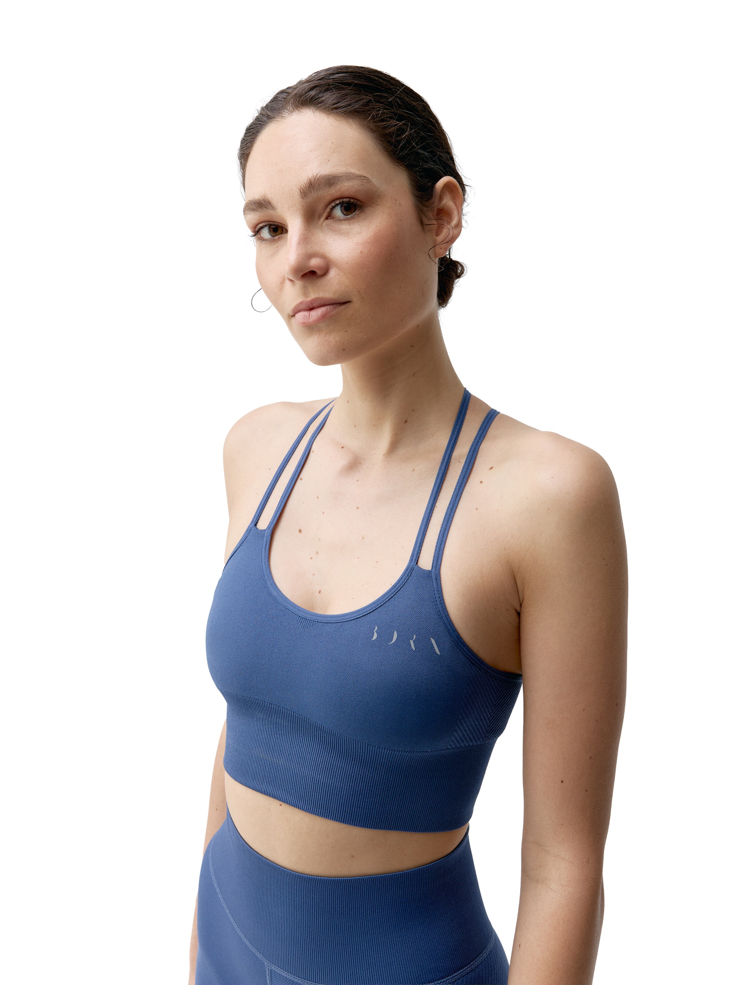 Haut de sport ' Sunset ' Born Living Yoga en bleu : devant