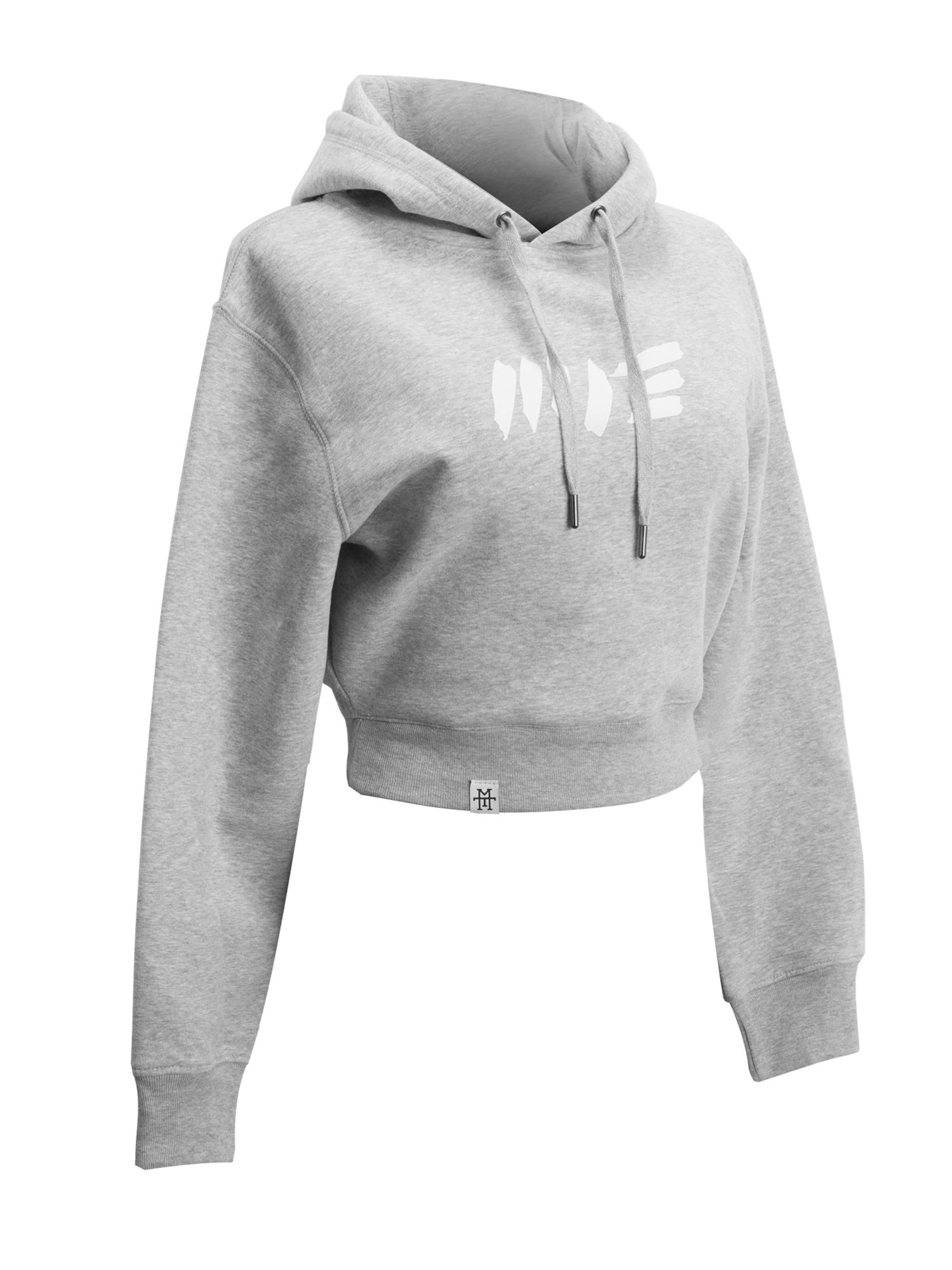 Manufaktur13 Sweatshirt 'Crop Hoodie' in Grey