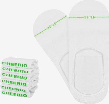 CHEERIO* Ankle socks 'INVISIBLE FELLOW 6P' in White: front