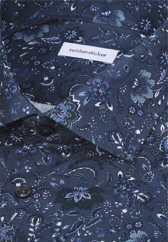 SEIDENSTICKER Slim Fit Hemd 'Smart Essentials' in Blau