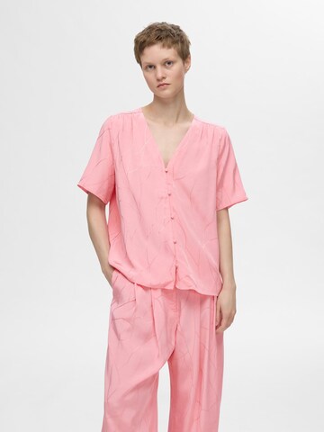 SELECTED Blouse in Roze: voorkant