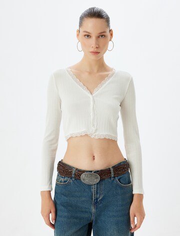 Koton Knit cardigan in White: front