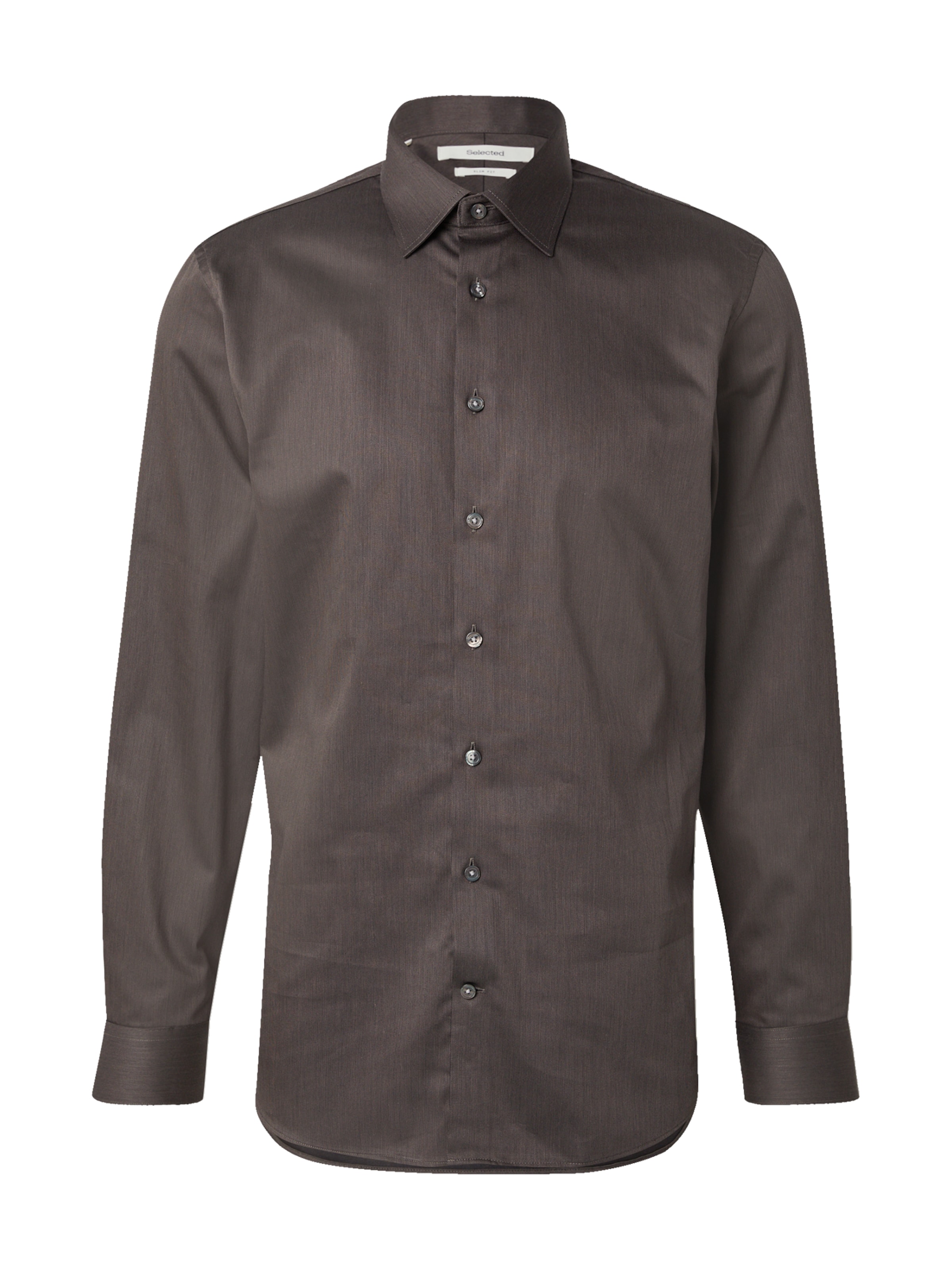 SELECTED Рубашка в Коричневый: спереди