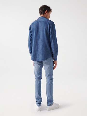 Salsa Jeans Regular Fit Hemd in Blau