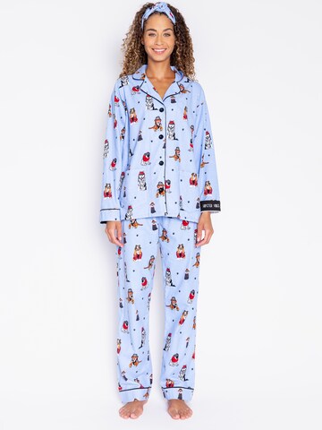 Pyjama 'Flannels' PJ Salvage en bleu : devant
