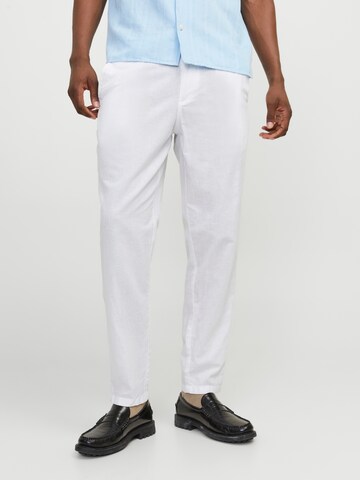 JACK & JONES - Tapered Pantalón chino 'Ace Summer' en blanco: frente
