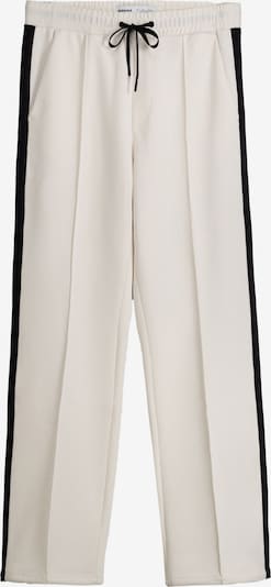 Bershka Pantalon in de kleur Zwart / Wit, Productweergave