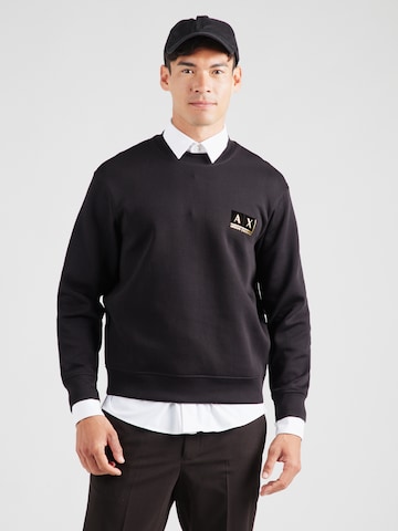 ARMANI EXCHANGE Mikina - Čierna: predná strana