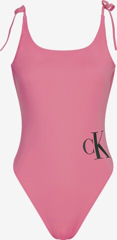 Bustier Maillot de bain Calvin Klein Swimwear en rose : devant