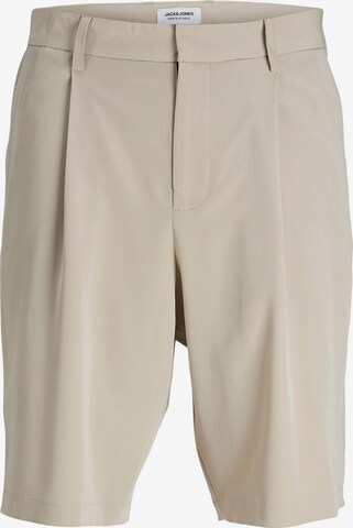 JACK & JONES Regular Pleat-front trousers 'PECHE' in Beige: front