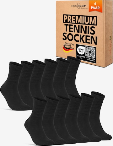 sockenkauf24 Athletic Socks in Black: front