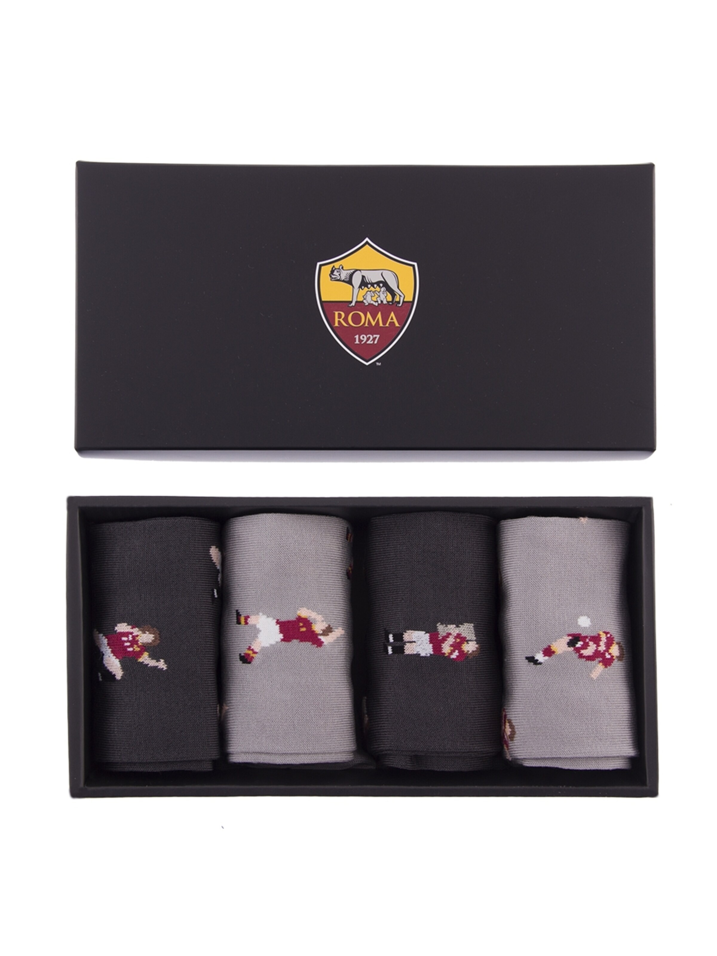 COPA FOOTBALL Football socks 'AS Roma Casual Sokken Box Set' in Black: front