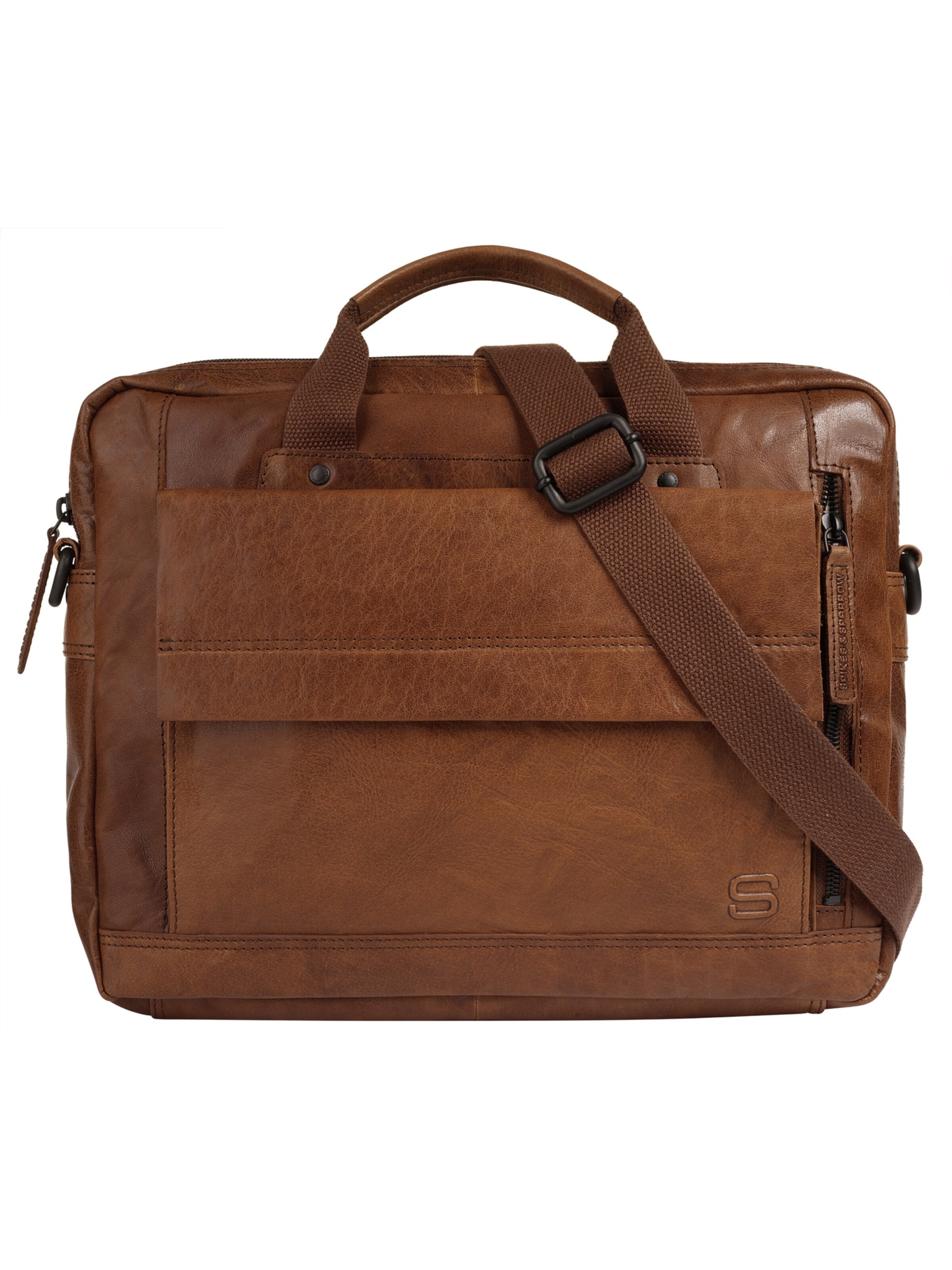 Mallette Spikes & Sparrow en marron : devant
