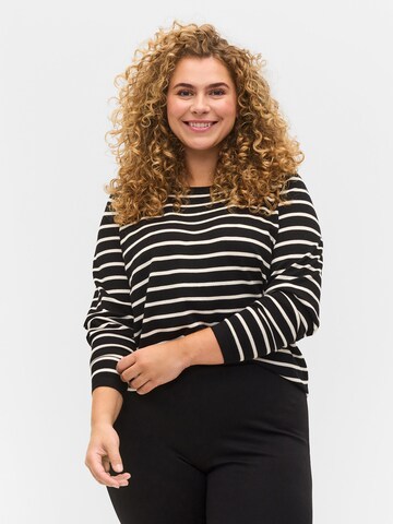 Zizzi Pullover 'CACARRIE' in Schwarz: predná strana