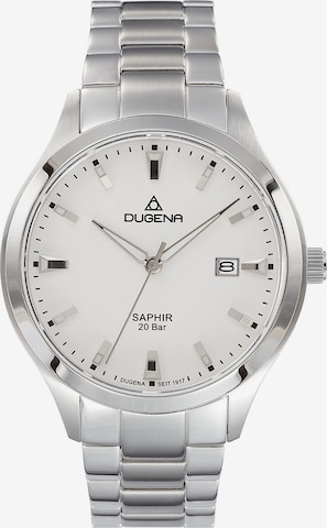 DUGENA Analog Watch in Silver: front