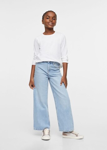 MANGO KIDS Wide leg Jeans in Blauw