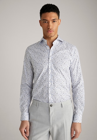 JOOP! Slim fit Button Up Shirt in White: front