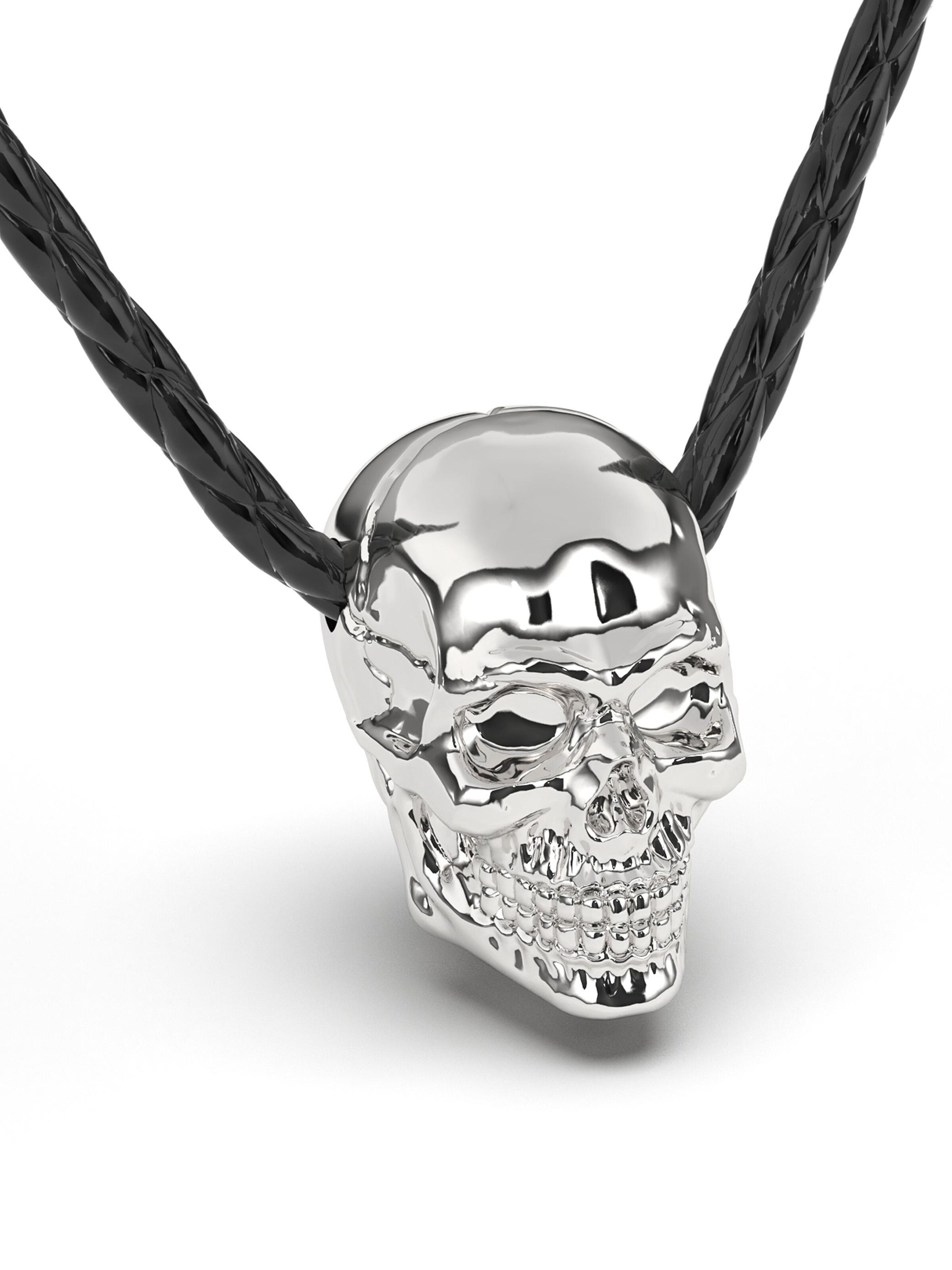 SERASAR Necklace 'Skull' in Silver: front