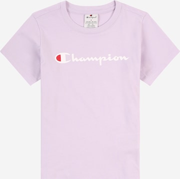 Champion Authentic Athletic Apparel T-Shirt in Lila: Vorderseite
