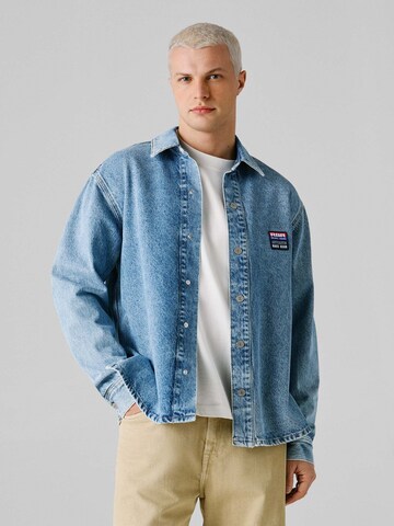 Red Bull Racing x Pepe Jeans Button Up Shirt in Blue: front