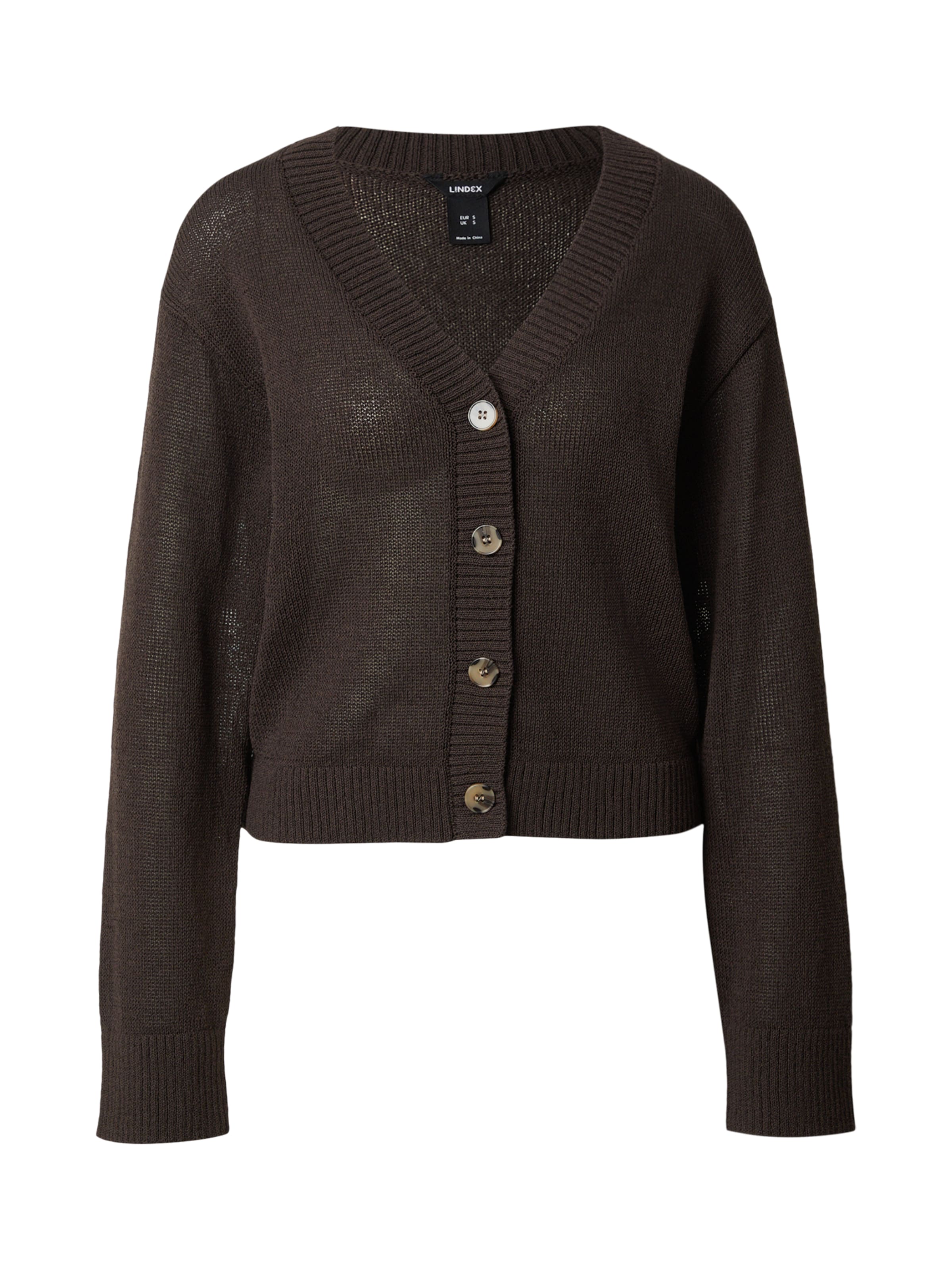 Lindex Knit Cardigan 'Joline' in Chocolate, Item view