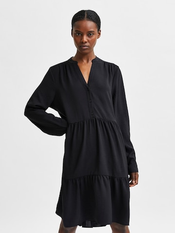 SELECTED FEMME Košilové šaty – černá: přední strana