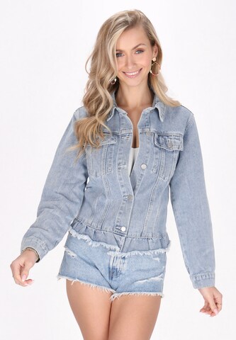 IZIA Between-season jacket in Blue: front